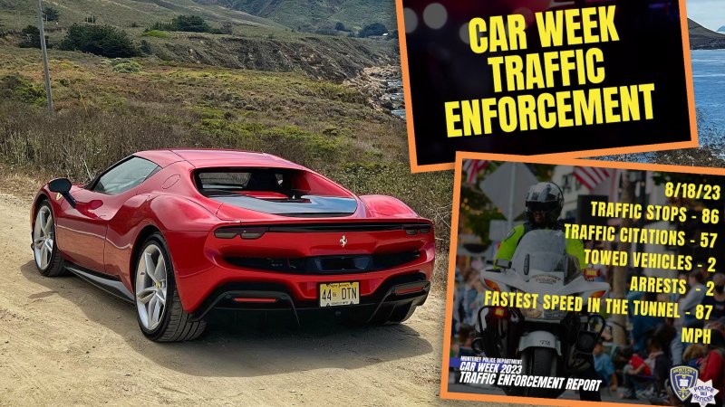 Monterey Police Handed Out So Many Tickets During Car Week