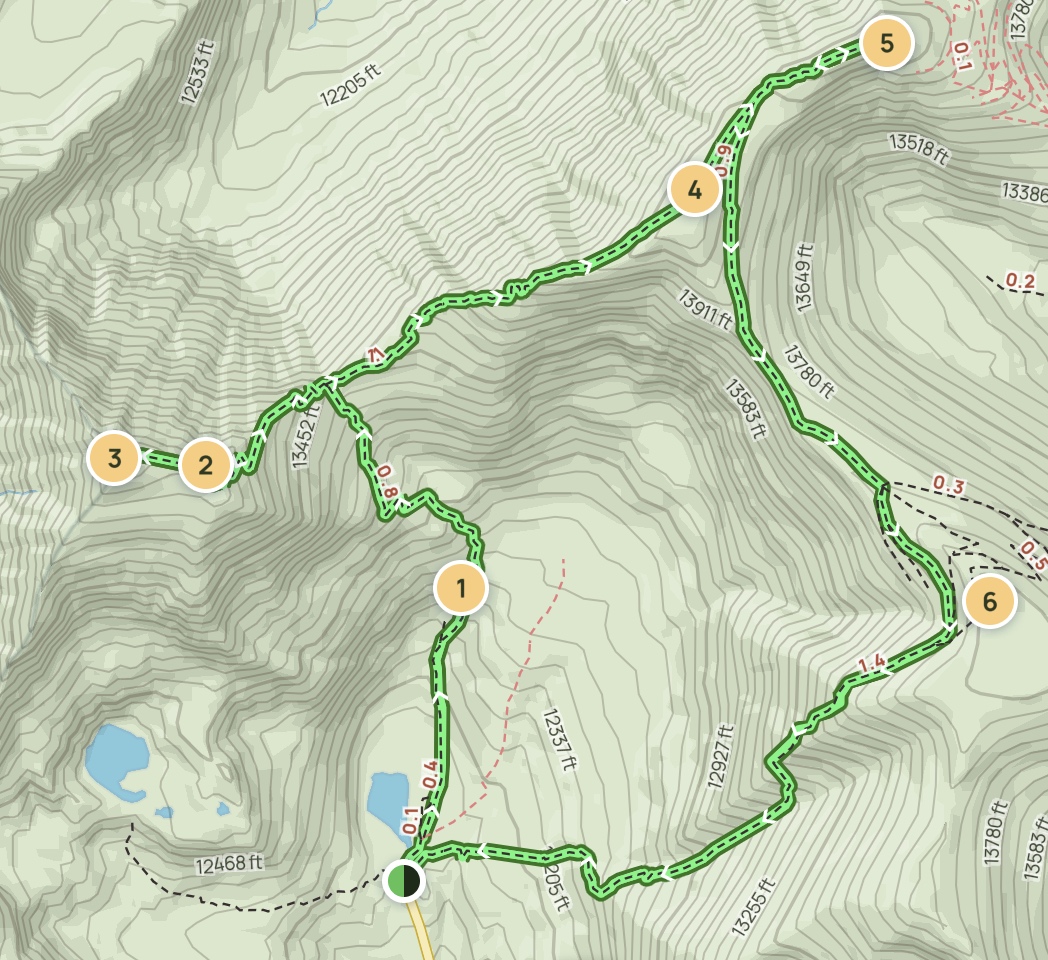 Route map of the Decalibron Trail