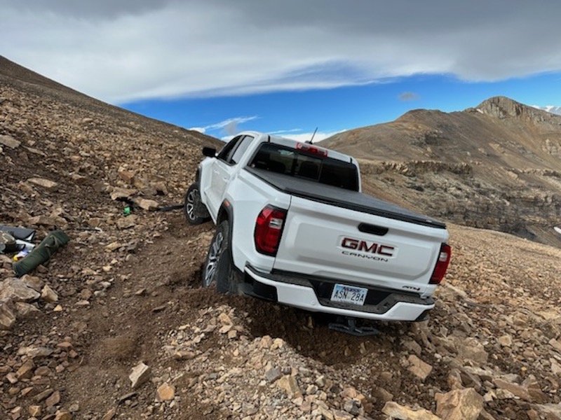 GMC Canyon AT4 stuck in the Rockies