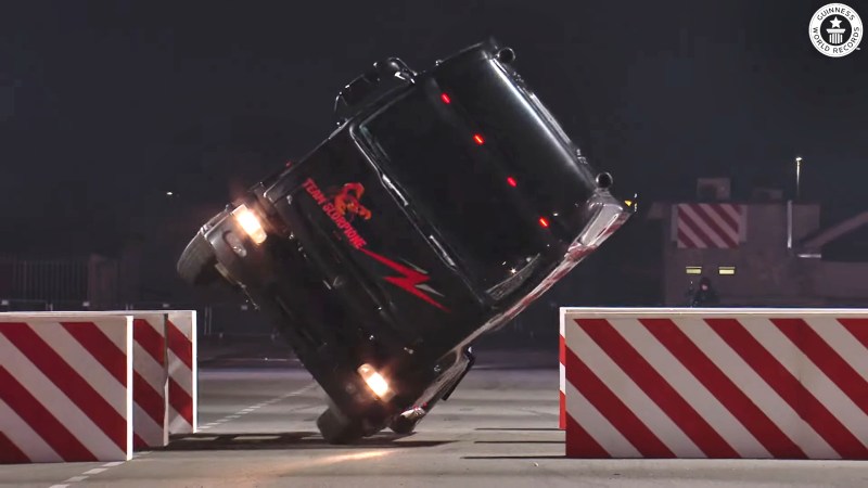 Watch a Semi-Truck Defy Physics, Set a World Record for Two-Wheeled Driving