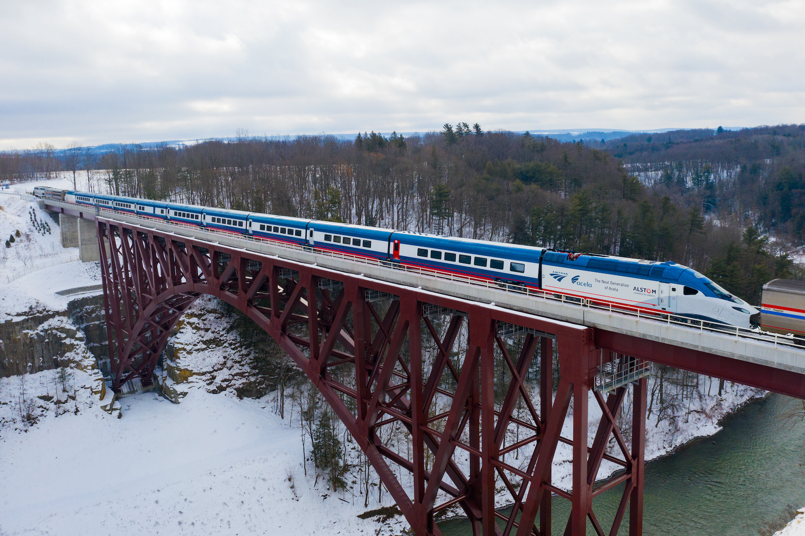 Amtrak Acela 21 (Avelia Liberty) trainset undergoing testing