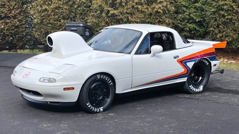 1990 Mazda Miata Dragster Is a Bite-Size Quarter-Mile Missile