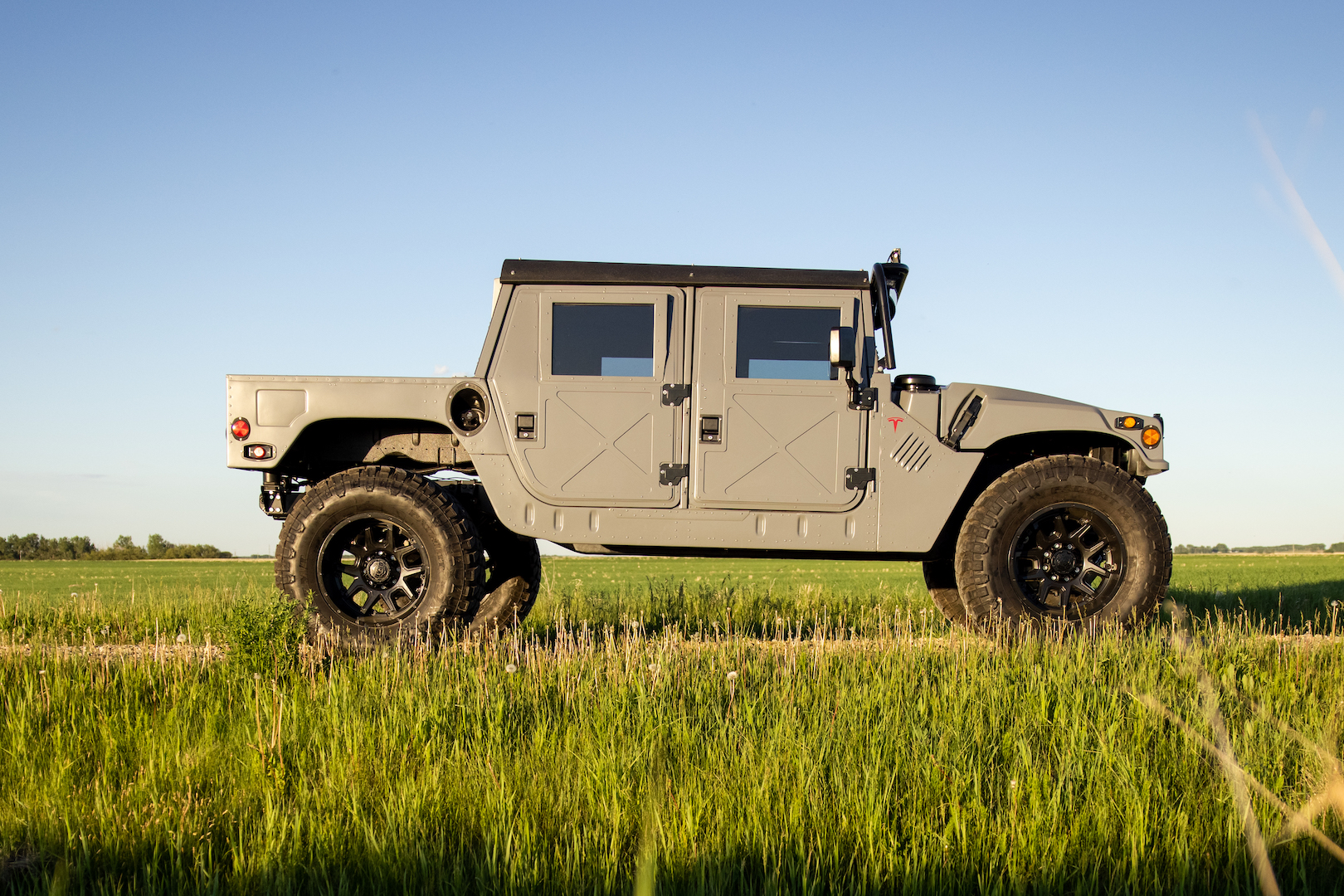 Side of the "Cyber-Hummer" H1 EV conversion