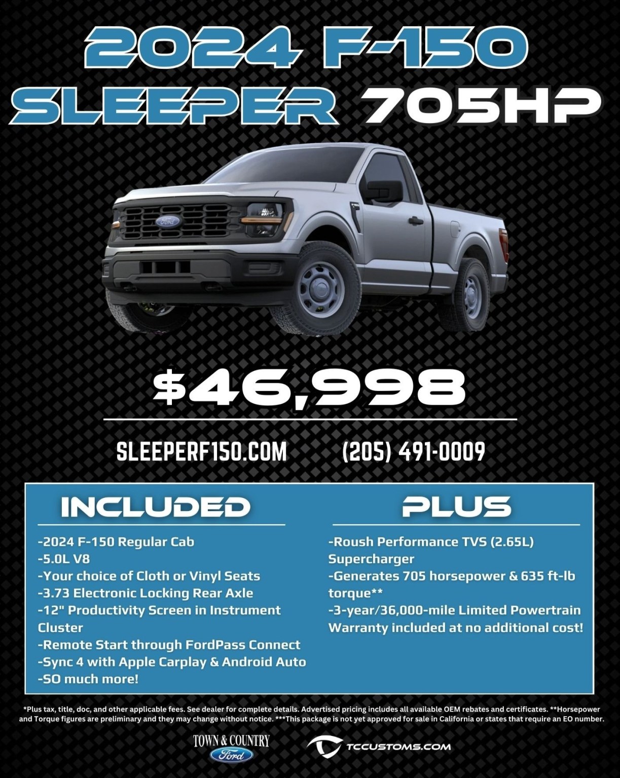 Alabama Dealer Selling 705HP Ford F150 Sleeper Trucks for Around 45,000