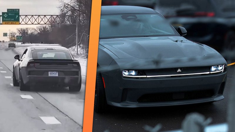 Spotted: Watch the 2025 Dodge Charger Daytona Cruise on a Highway