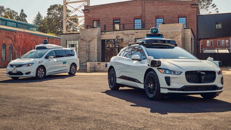 Waymo Chrysler and Jaguar AVs