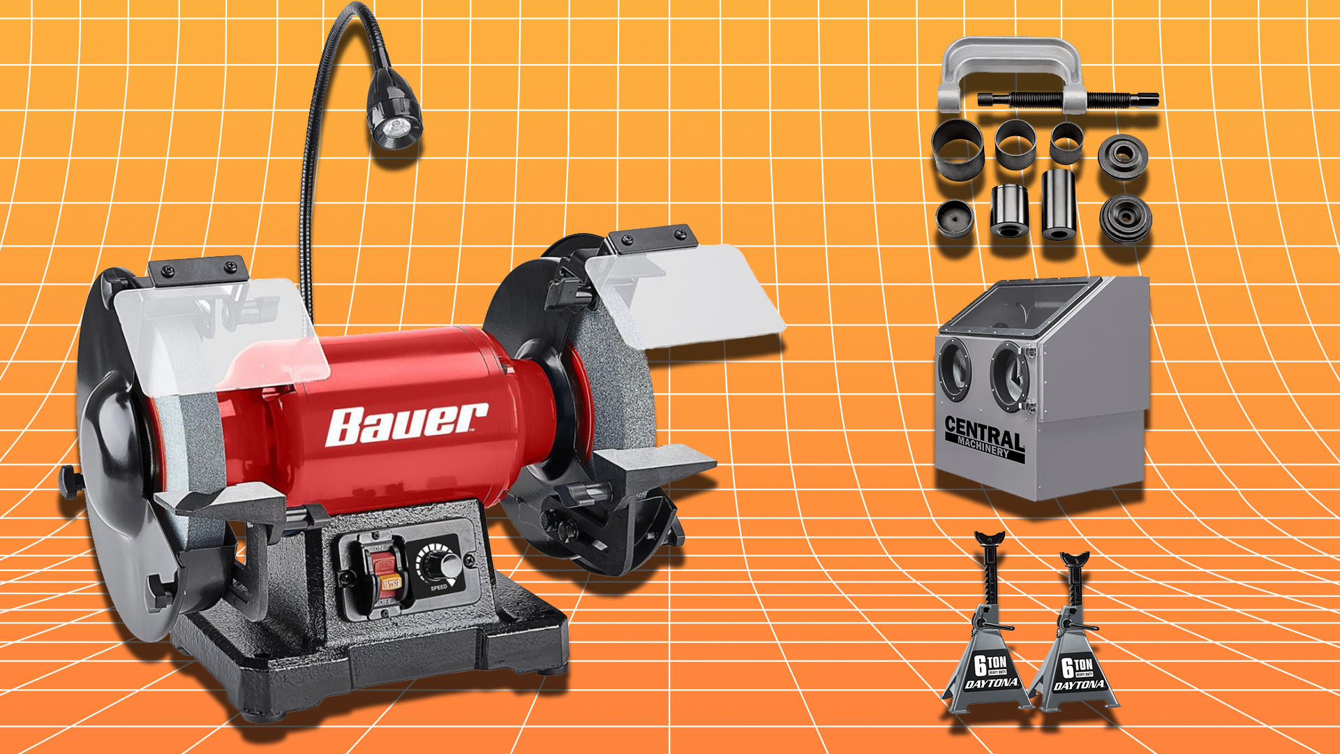 Bench Grinder Deal and Shop Equipment Savings at Harbor Freight