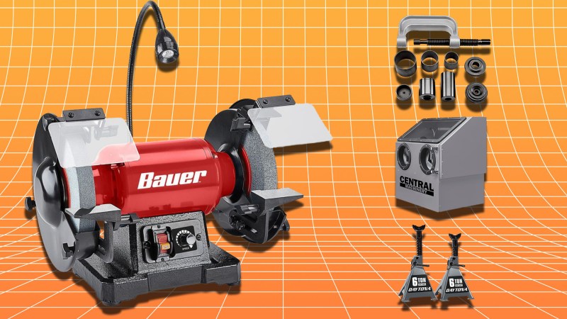 Bench Grinder Deal and Shop Equipment Savings at Harbor Freight