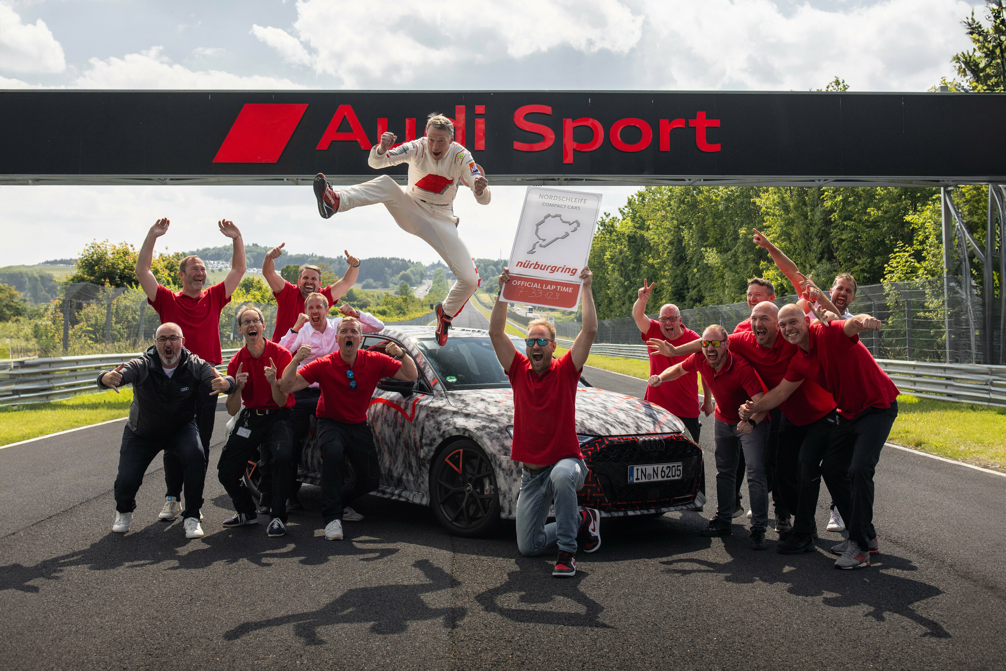 Success for racing and development driver Frank Stippler and the entire Audi Sport Team: lap record for new RS 3 preproduction model