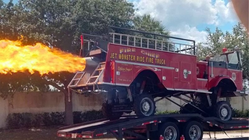 Florida Man Wants You to Buy His Jet-Powered, 18-Seater Monster Truck