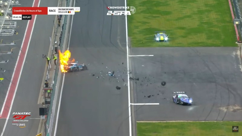 Try Not to Wince at This Horrible Crash at Spa as Drivers Ignore Double-Yellow Flags