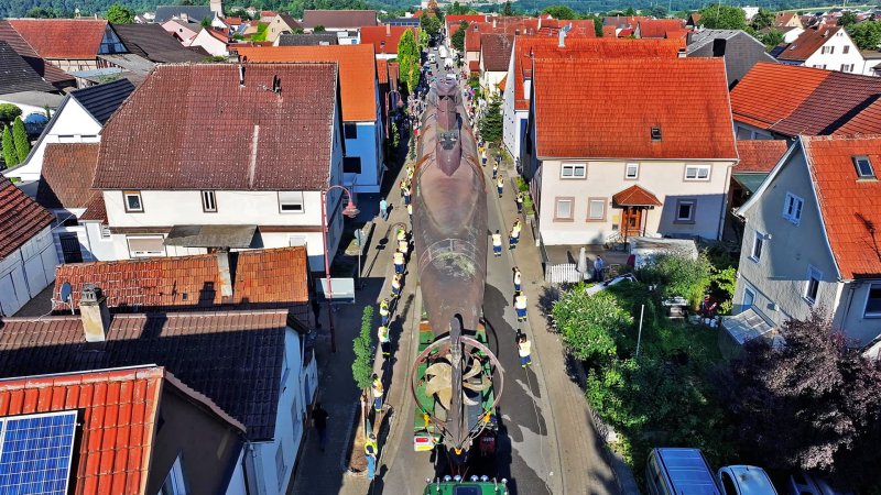 There’s a 771,000-Pound Submarine Crossing Germany by Road Right Now