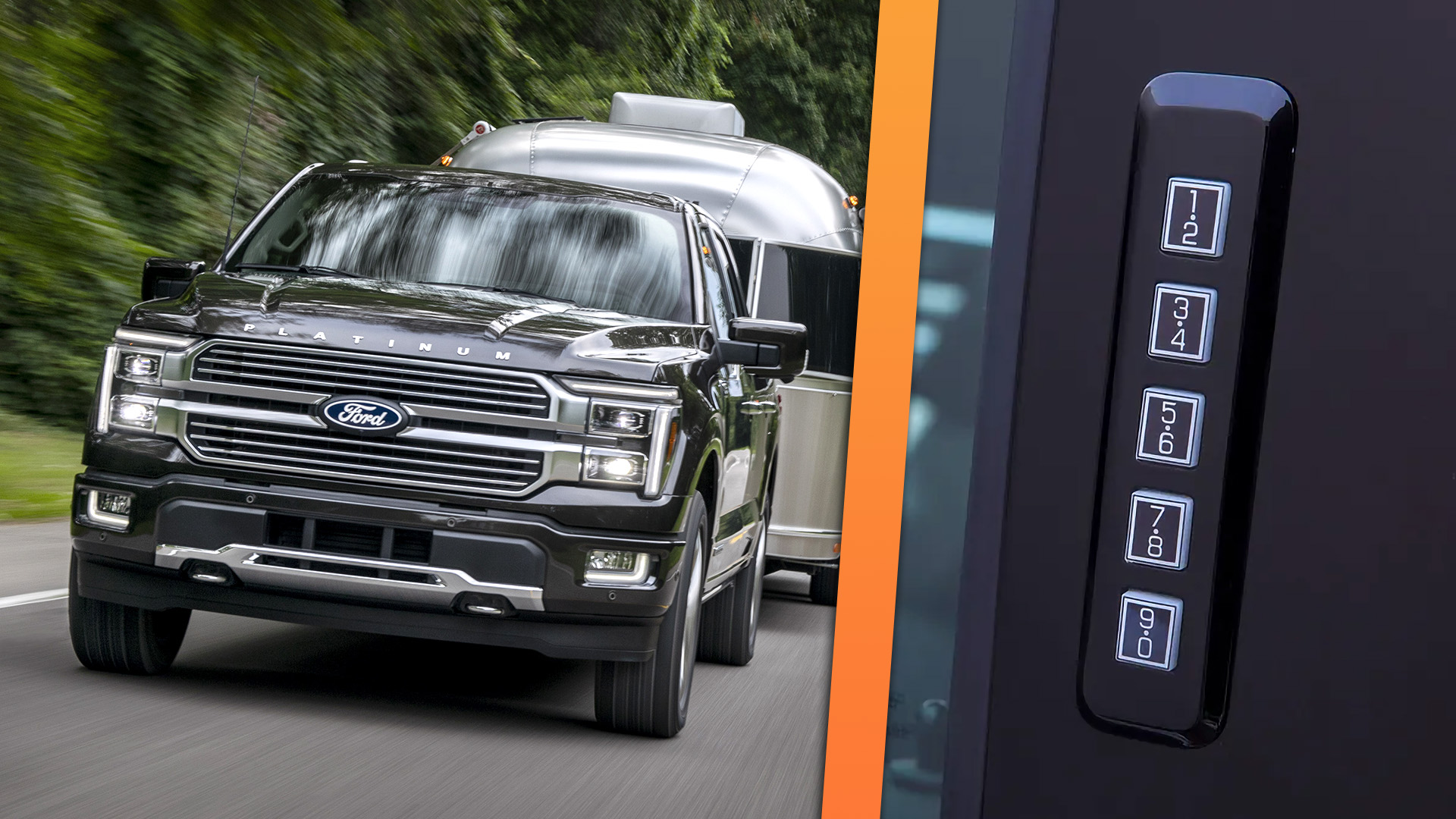 2025 Ford F-150 side-by-side with SecuriCode keypad close-up.