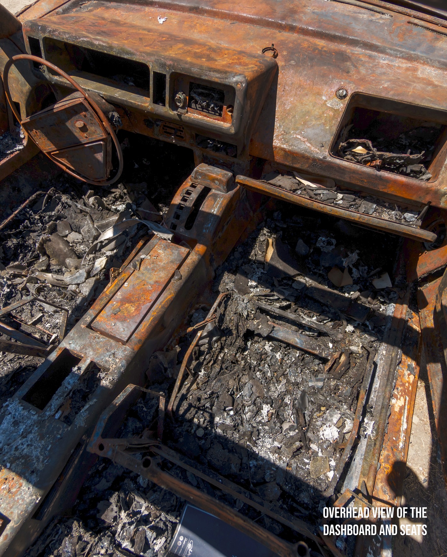 1979 Ford Ghia Probe I concept remains after the fire