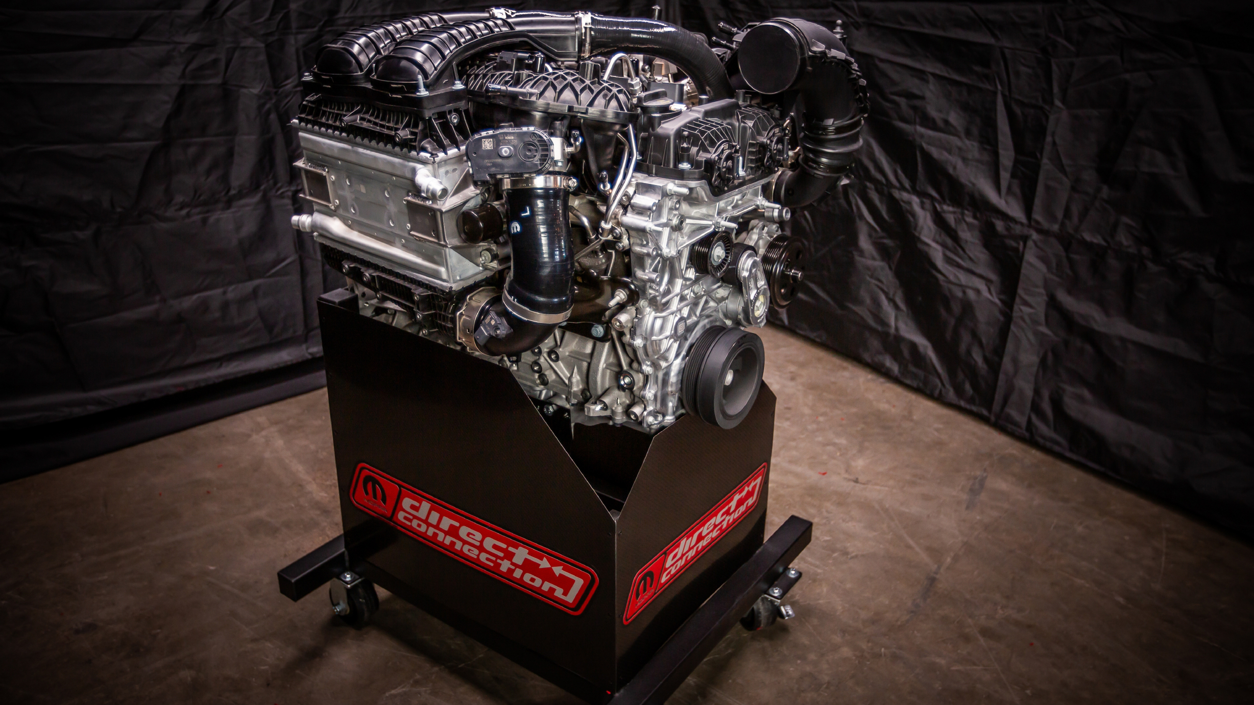 The Direct Connection all-new HurriCrate series of crate engines will offer a lineup including a Cat 1 crate engine that delivers up to 420 horsepower and a Cat 3 engine (above) that reaches up to 550 horsepower, based on preliminary estimates.