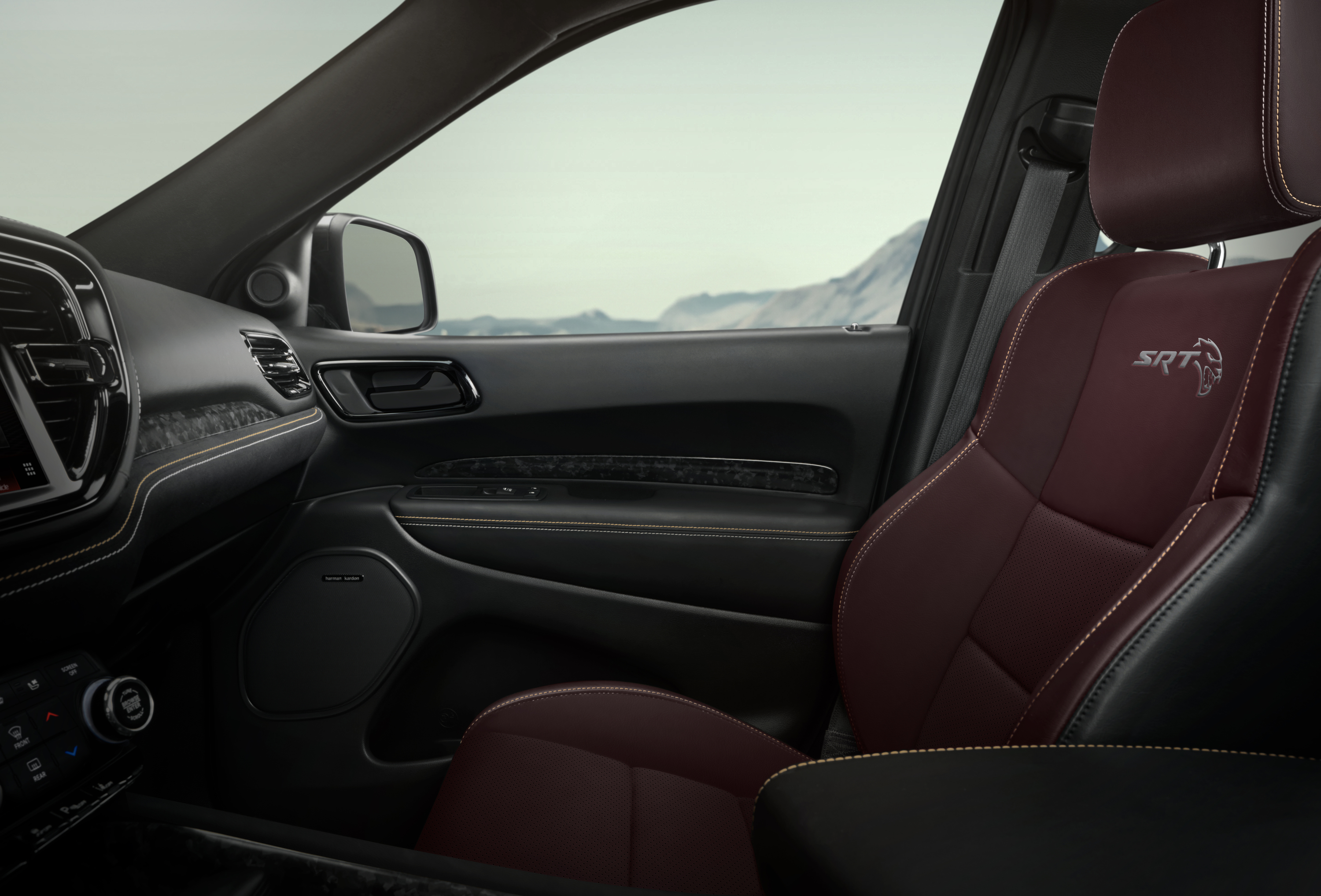 Interior of 2025 Dodge Durango SRT Hellcat Silver Bullet special-edition vehicle.