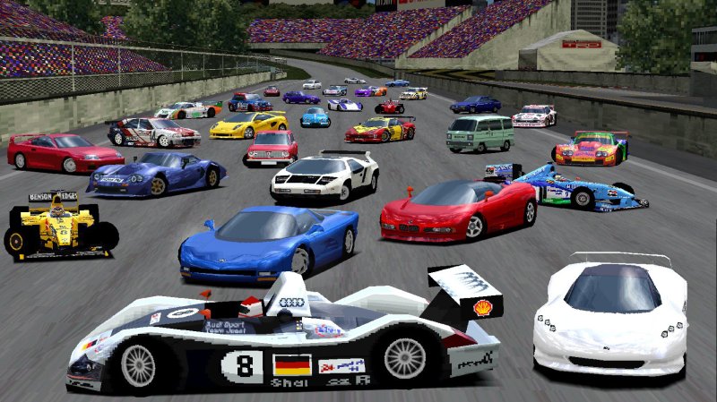 Image of an assortment of new cars in Gran Turismo 2 Project A-Spec 1.2 mod.