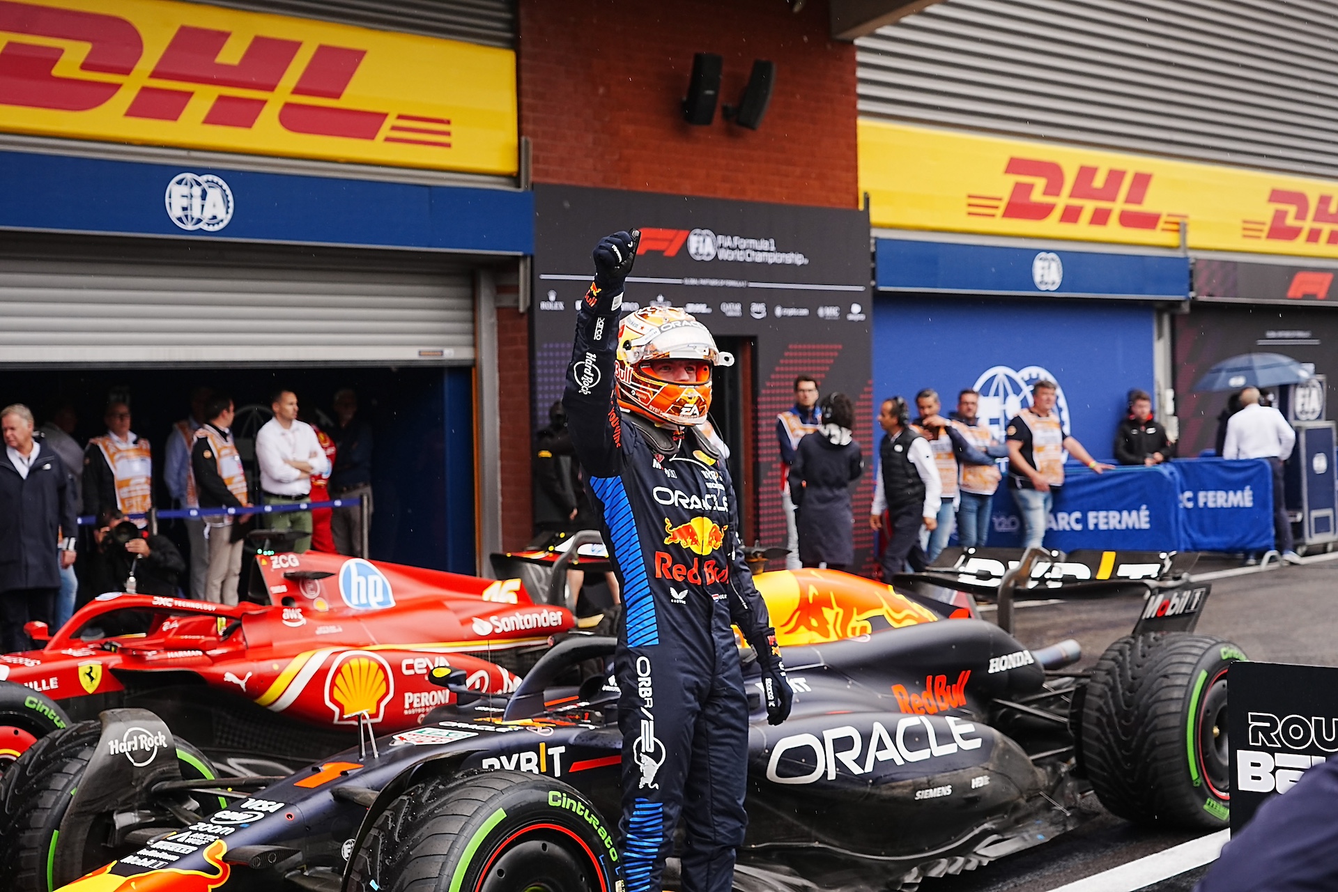 Max Verstappen of the Netherlands is driving the Oracle Red Bull Racing RB20 Honda RBPT during the Formula 1 Rolex Belgian Grand Prix 2024 in Francorchamps, Belgium, on July 27, 2024. (Photo by Alessio Morgese/NurPhoto via Getty Images)