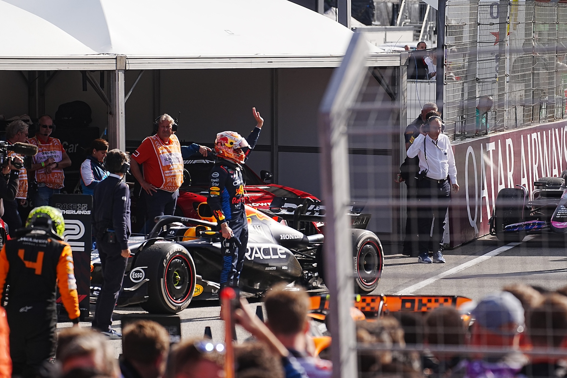 NETHERLANDS, ZANDVOORT - AUGUST 25: Second place for Dutch driver Max Verstappen of Oracle Red Bull Racing is seen after the Formula 1 Grand Prix of the Netherlands at the Circuit of Zandvoort on August 25, 2024 in Zandvoort, Netherlands. (Photo by Hasan Bratic/Anadolu via Getty Images)