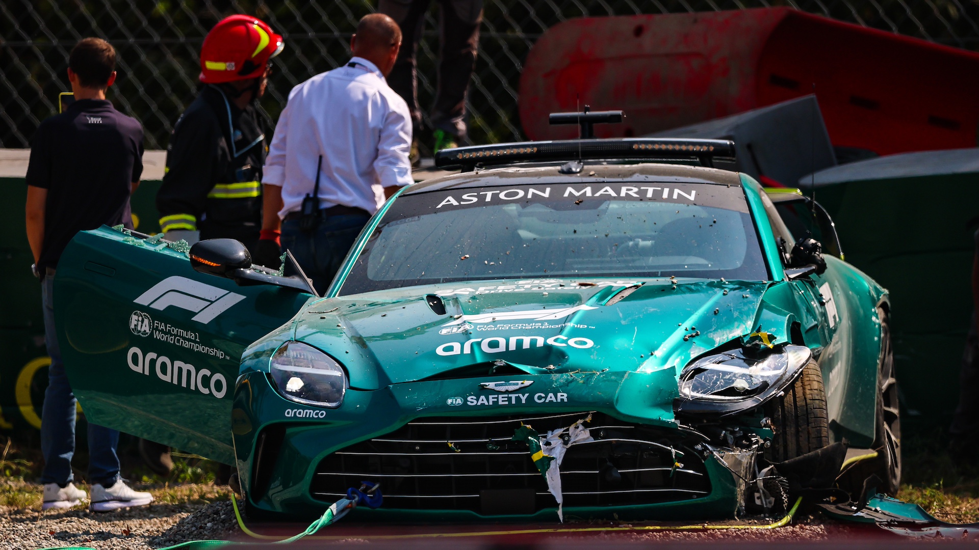 Aston Martin F1 Safety Car Just Crashed Heavily at F1's Fastest Track