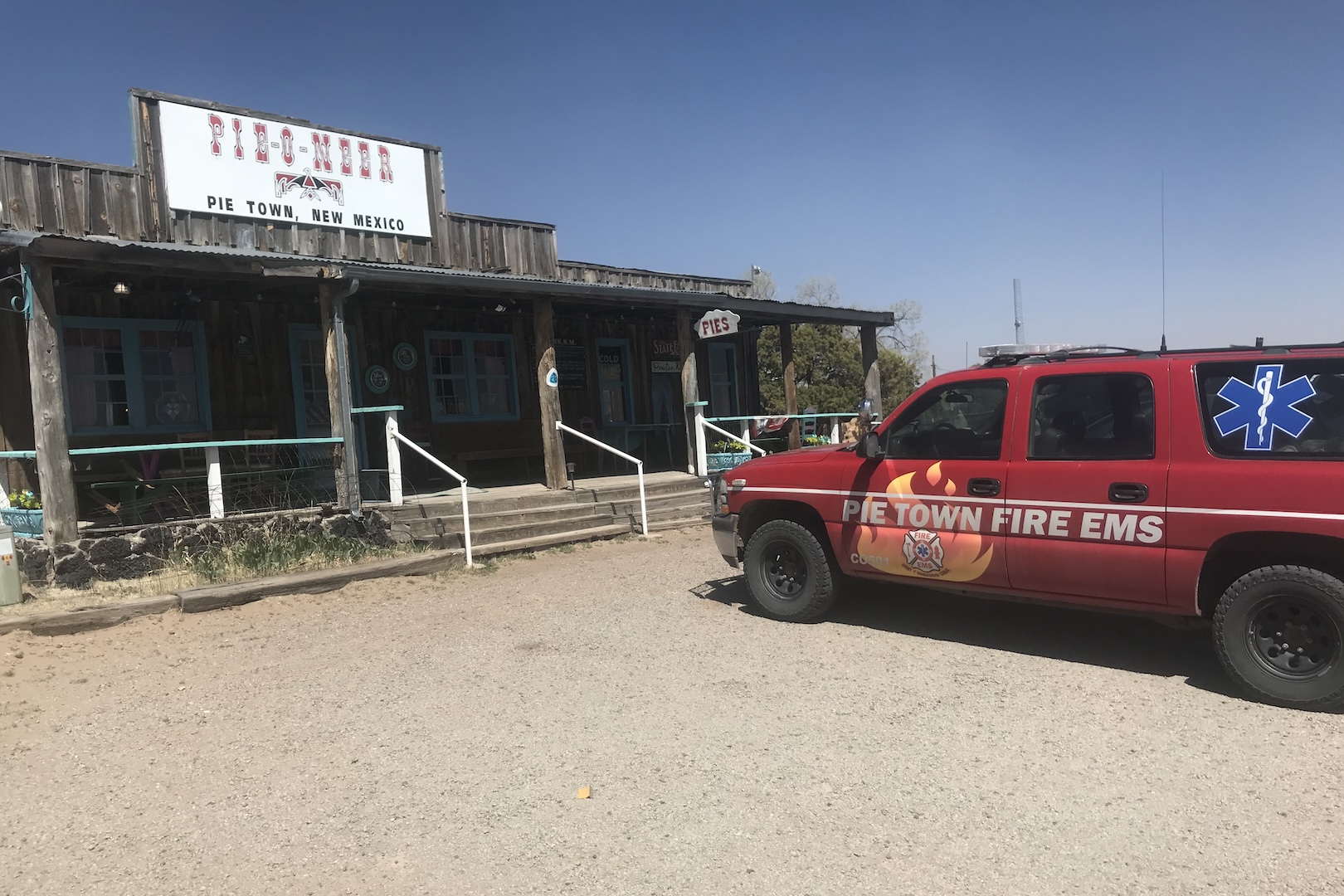 Pie Town, NM EMS vehicle