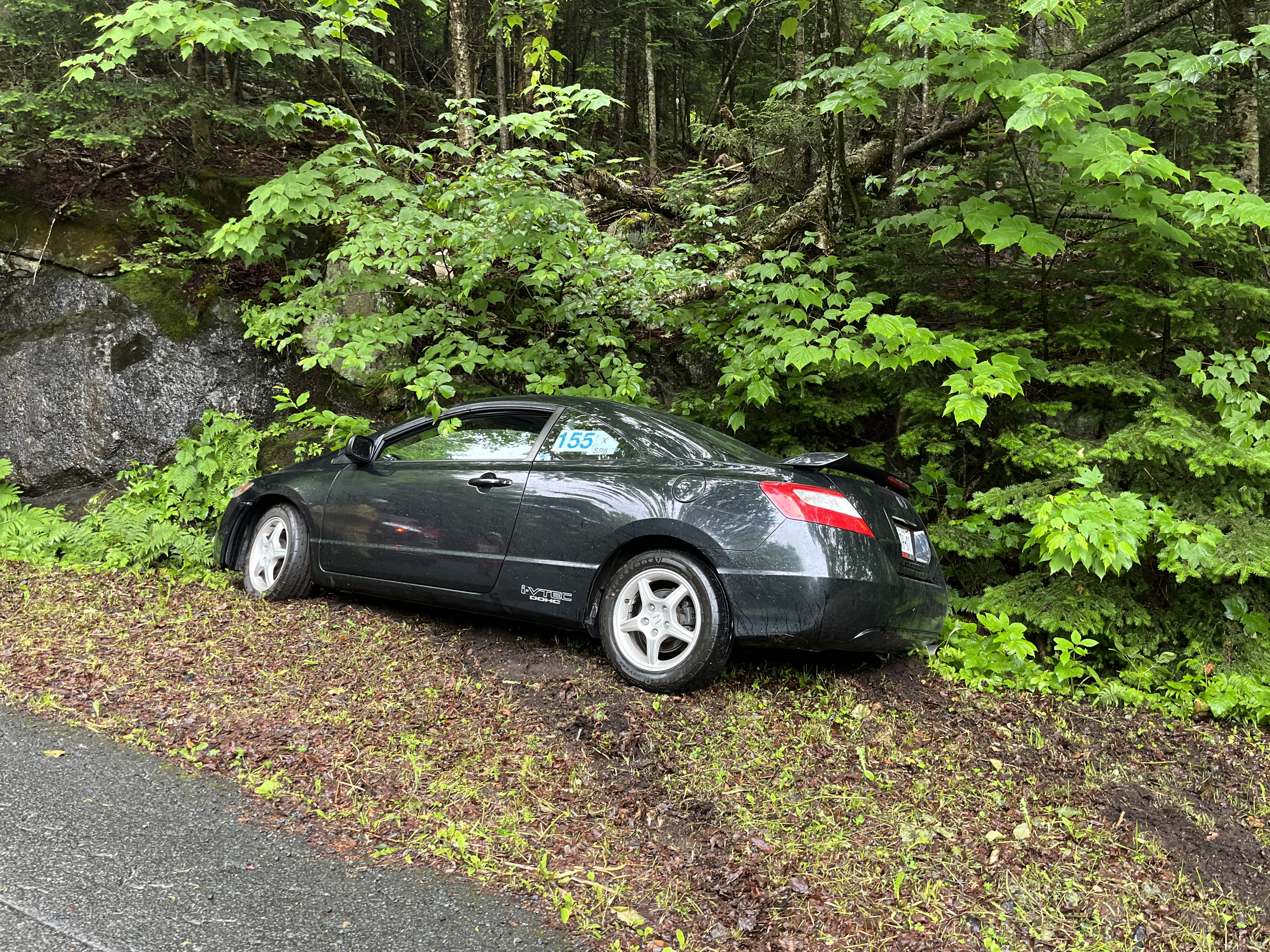 Honda Civic hillclimb crash 1.