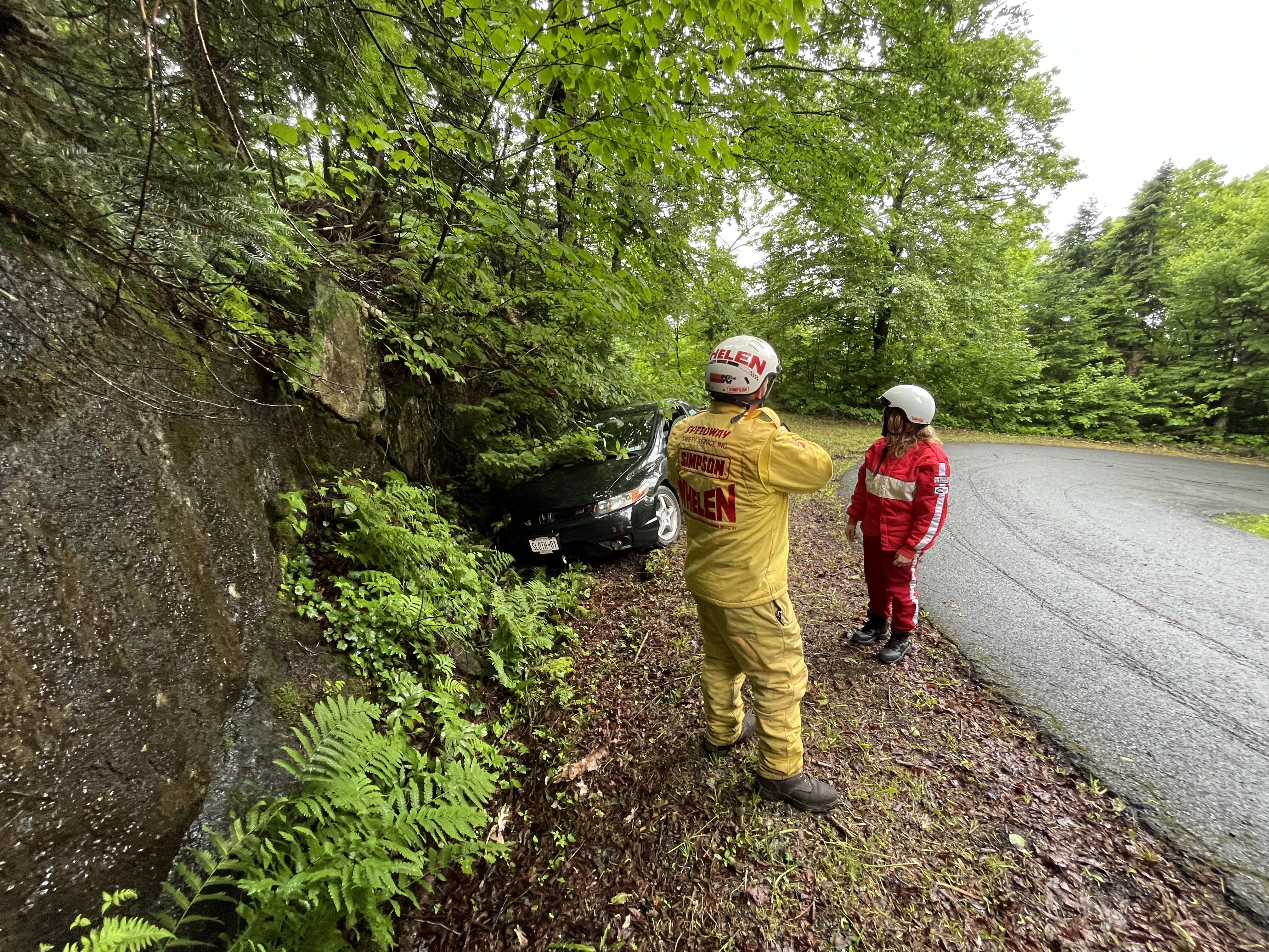 Honda Civic hillclimb crash 2.