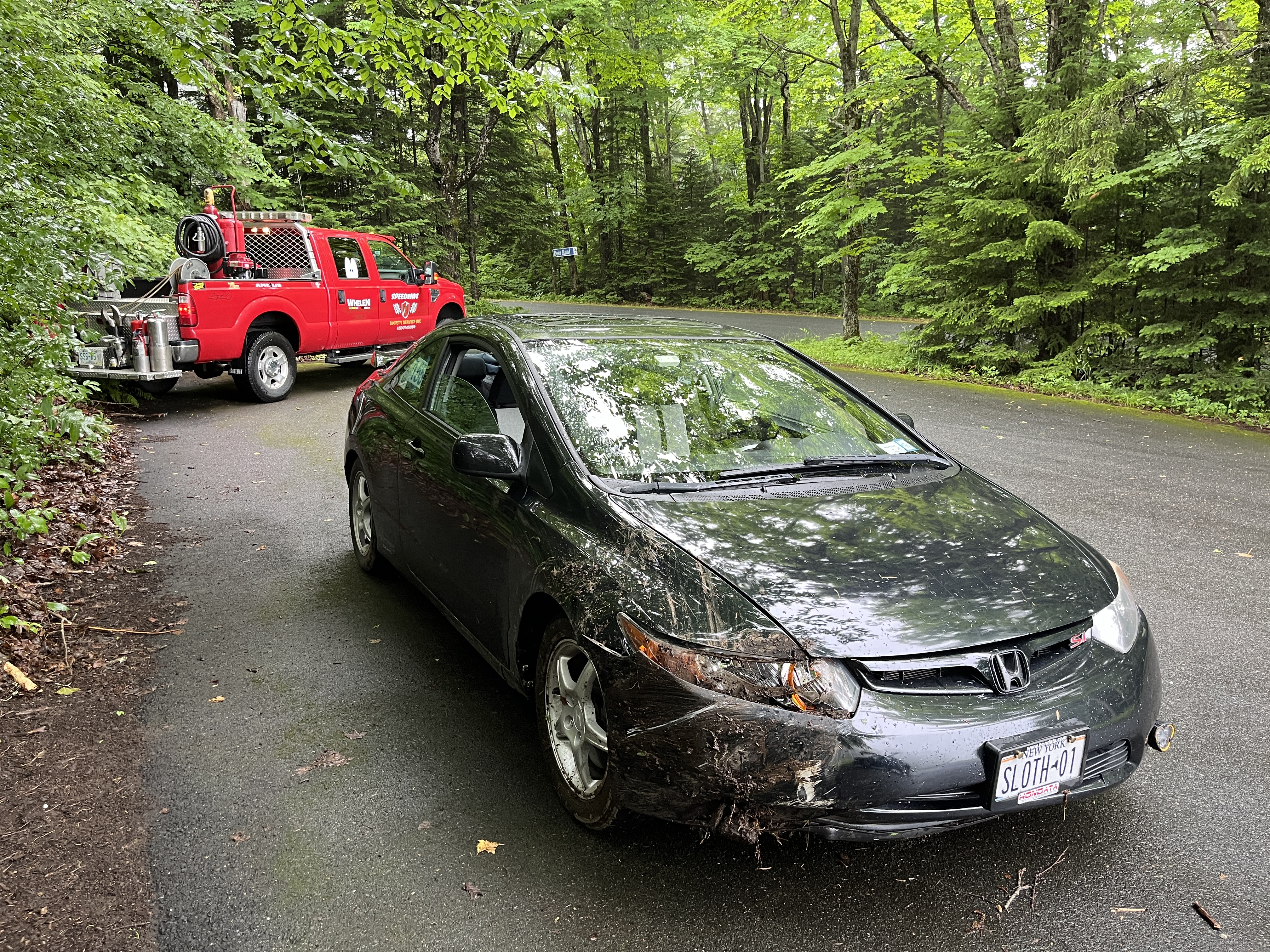 Honda Civic hillclimb crash 3.