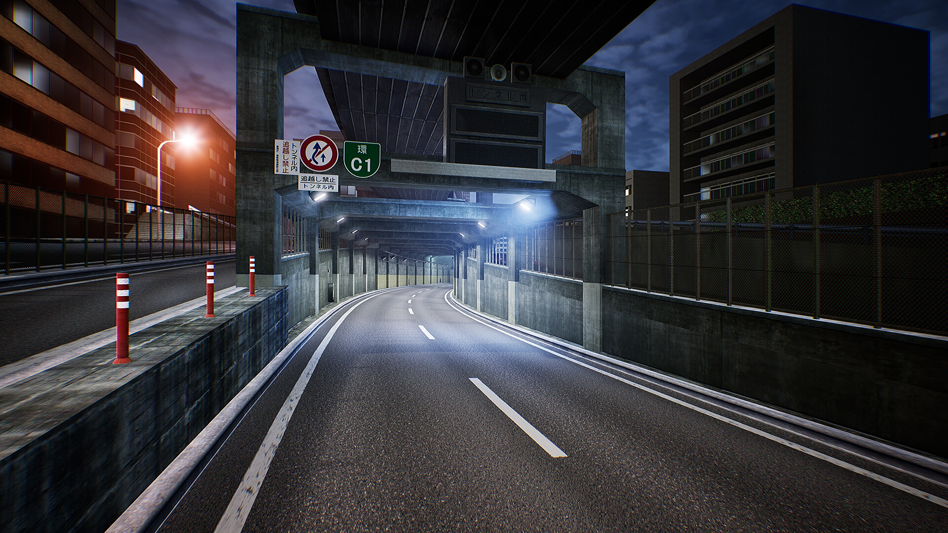 Screenshot of Tokyo Xtreme Racer game reboot for 2025, Tokyo C1 highway