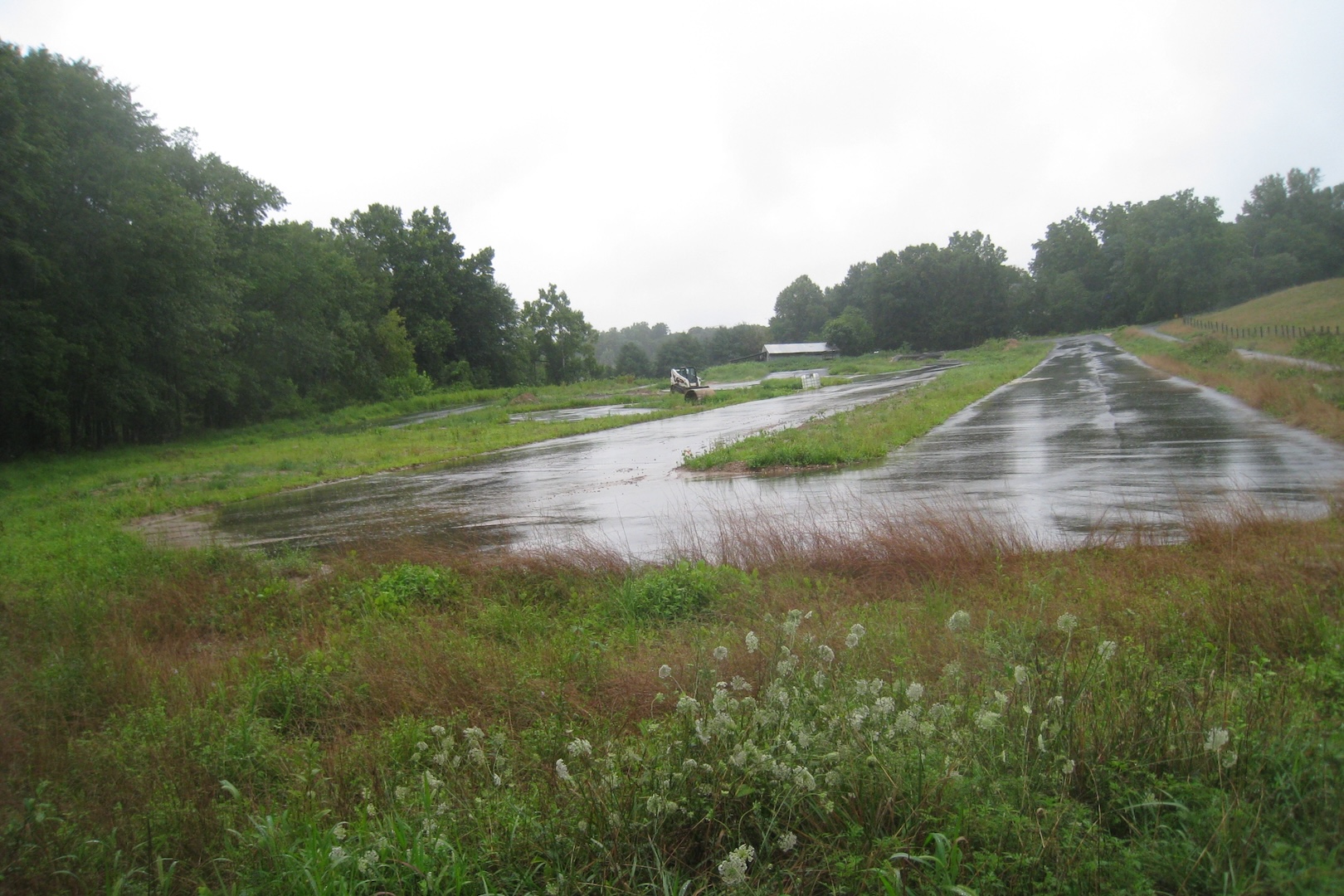 Maryland backyard karting track, photographed from up close