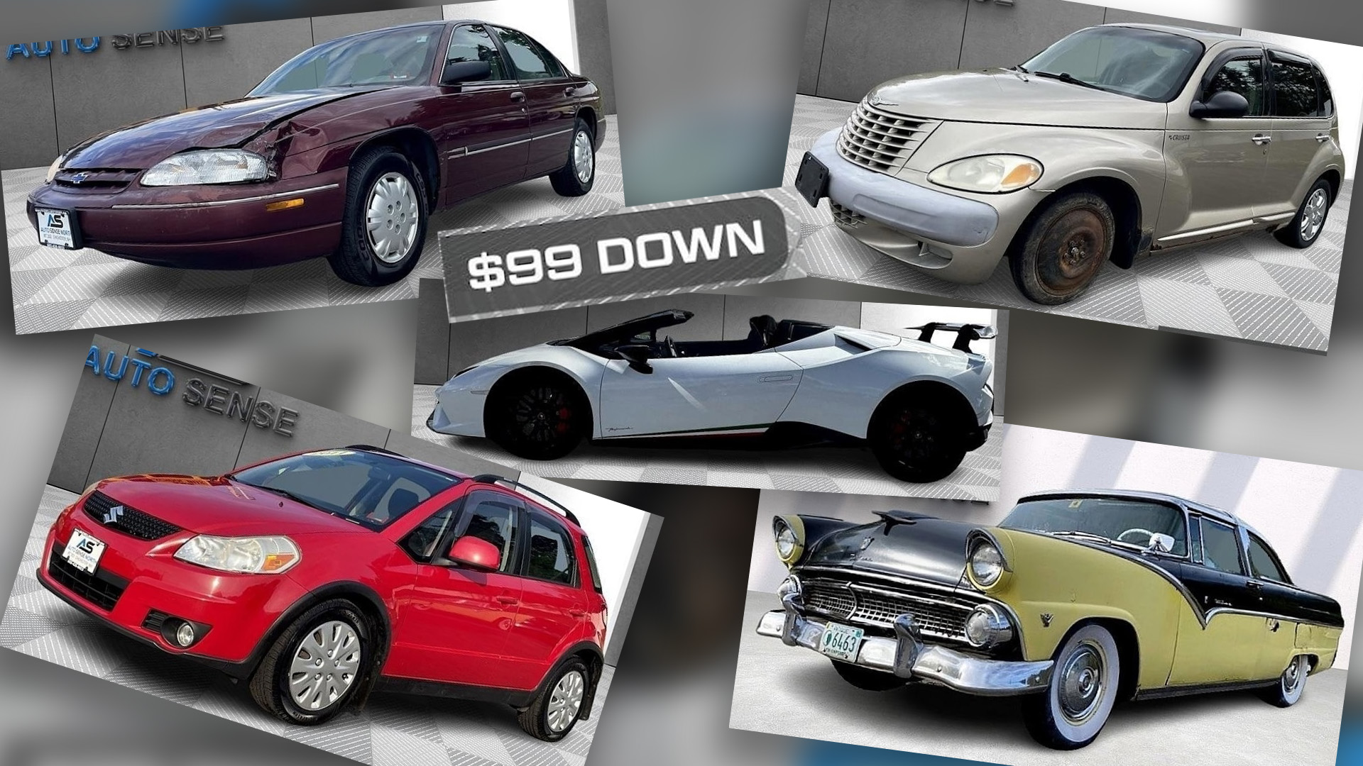 An eclectic selection of cars from a used buy-here-pay-here dealer