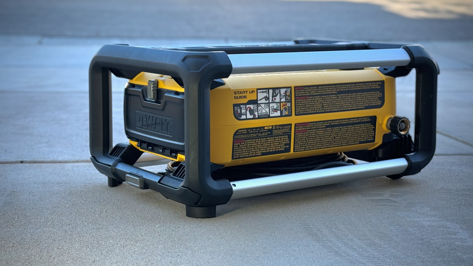 DeWalt electric washer in a folded position.