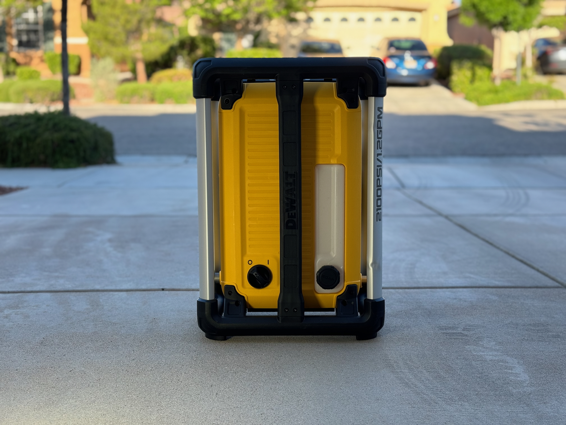 DeWalt electric washer in a folded position.