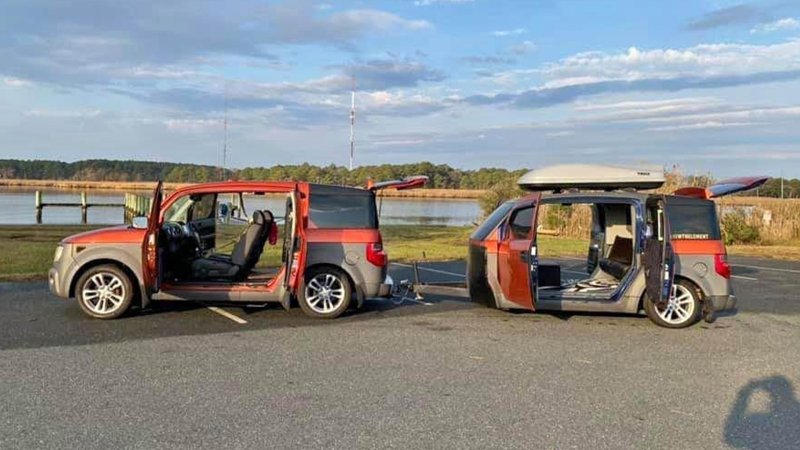 This Honda Element for Sale Comes With Its Own Honda Element Trailer