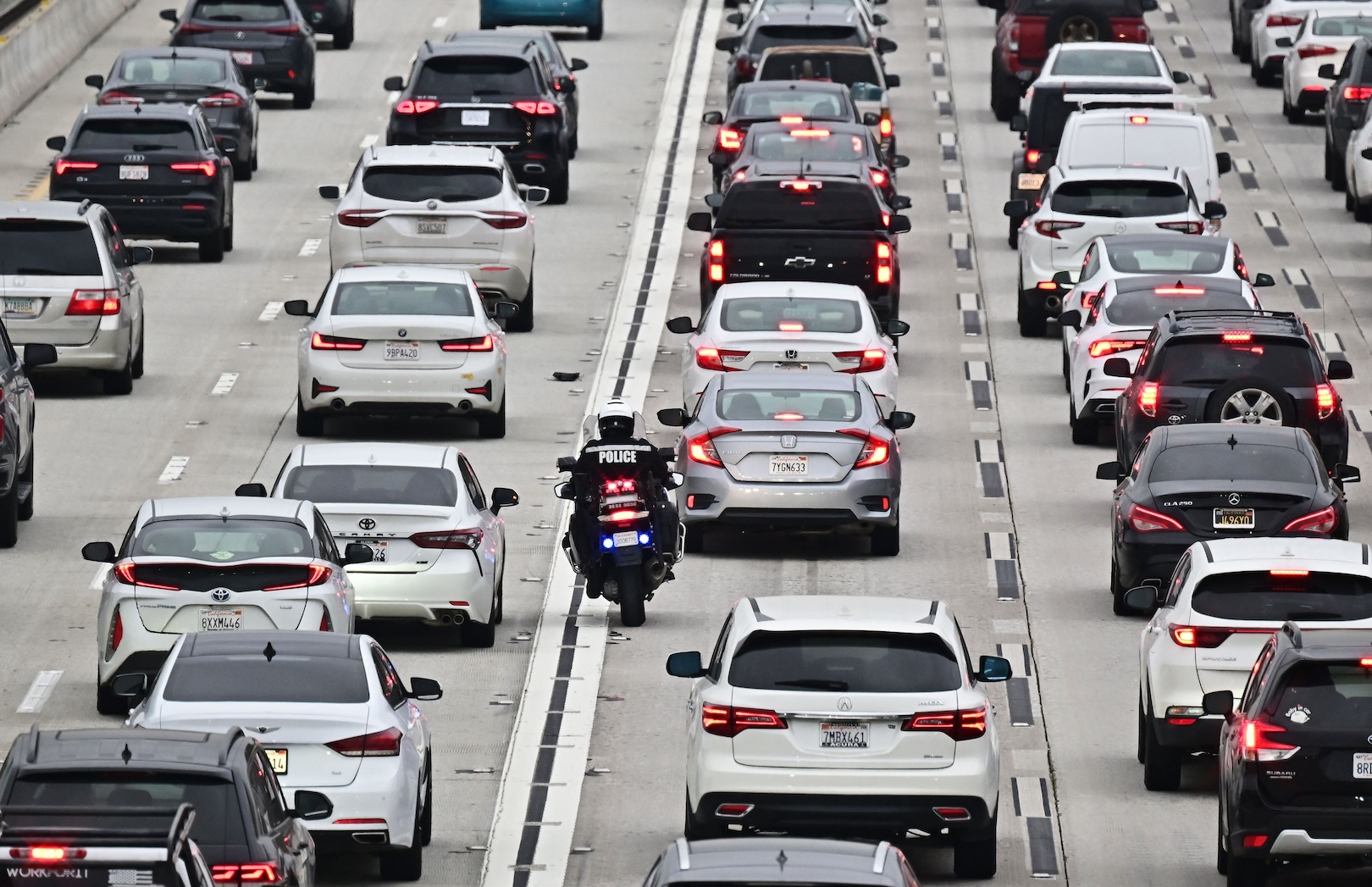 Traffic in Los Angeles, California