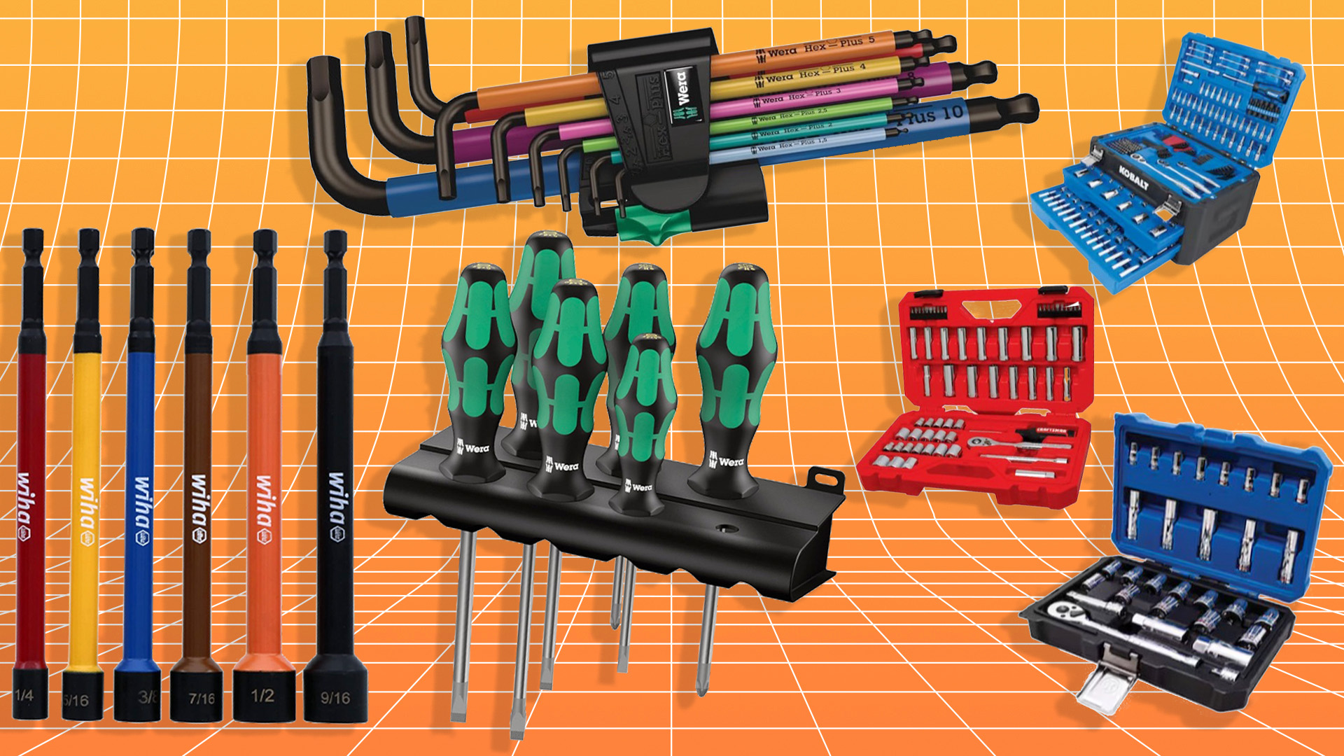 Hand tools that are on sale.