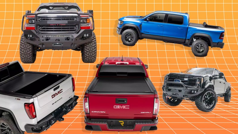 Pickup trucks with tonneau covers.