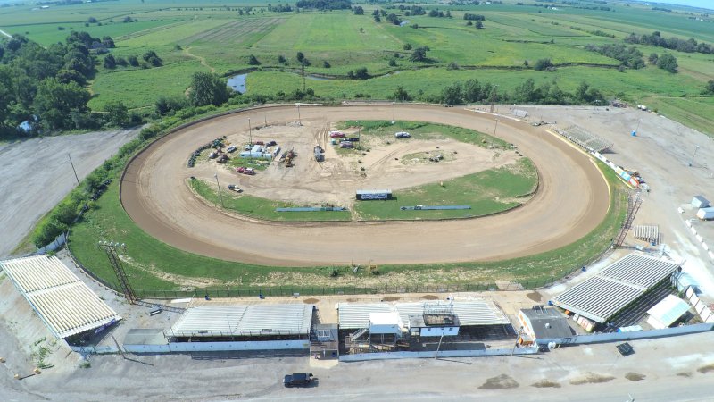 Oval track for sale in Indiana overhead view.