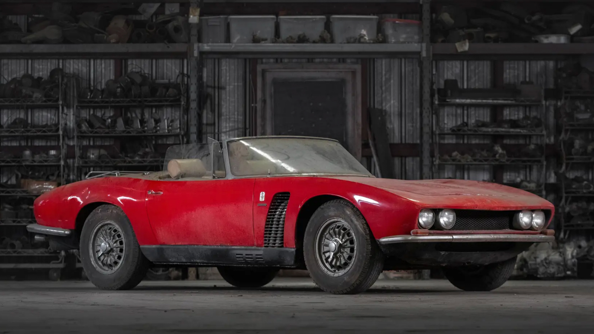 Iso Grifo convertible in red.