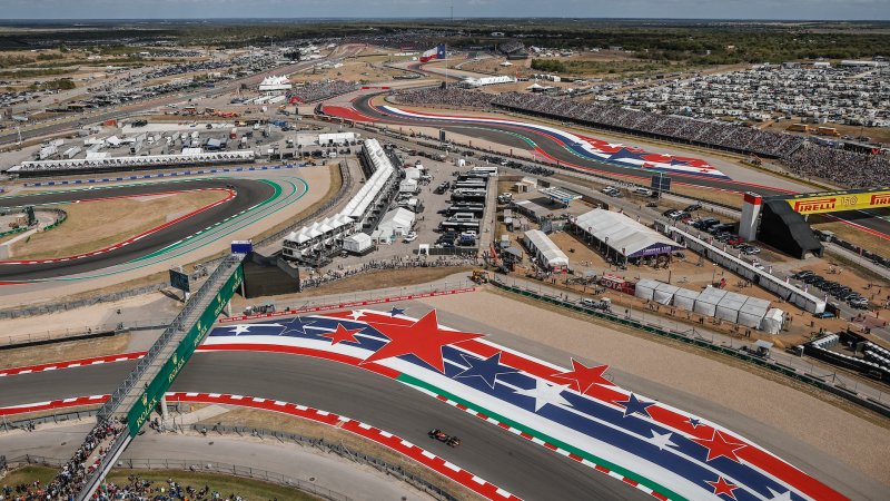 General view of Austin circuit full of spectators with attendance record during the F1 Grand Prix of United States of America USA at Circuit of The Americas from October 20th to 23rd, 2022 in Austin, Texas. (Photo by Gongora/NurPhoto)