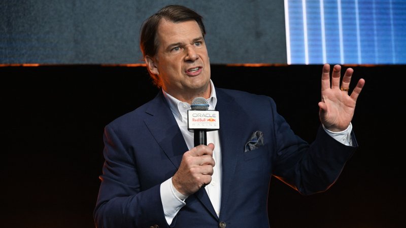 Ford CEO Jim Farley attends a Red Bull Racing unveiling of the team's new Formula One car during a launch event in New York City on February 3, 2023. - Ford will return to Formula One in 2026 after more than two decades away with a link-up with world champions Red Bull, the company said on Friday. (Photo by ED JONES / AFP) (Photo by ED JONES/AFP via Getty Images)