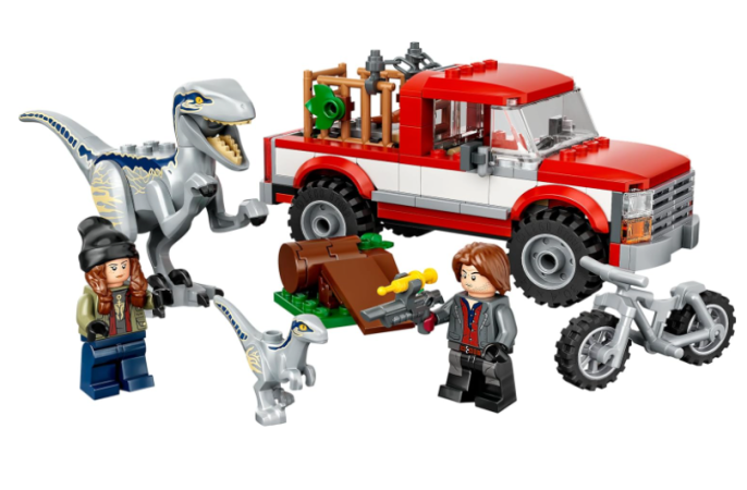  lego jurassic world with truck