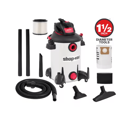  shop vac stainless 12gal 6hp vacuum