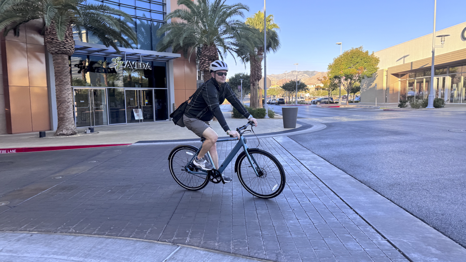 michael febbo looking particularly amazing aboard a tenways cgo600 pro e-bike in downtown summerlin