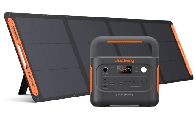  jackery explorer 1000 v2 with 200 watt solar panel combo