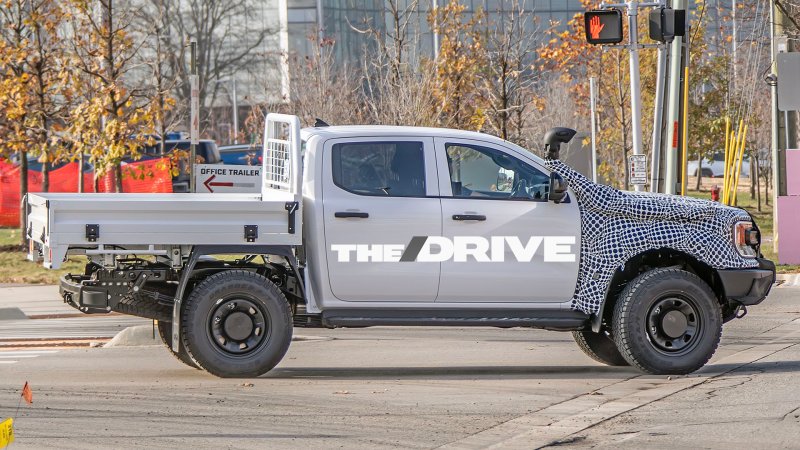 Ford Ranger Super Duty with tray bed in testing.