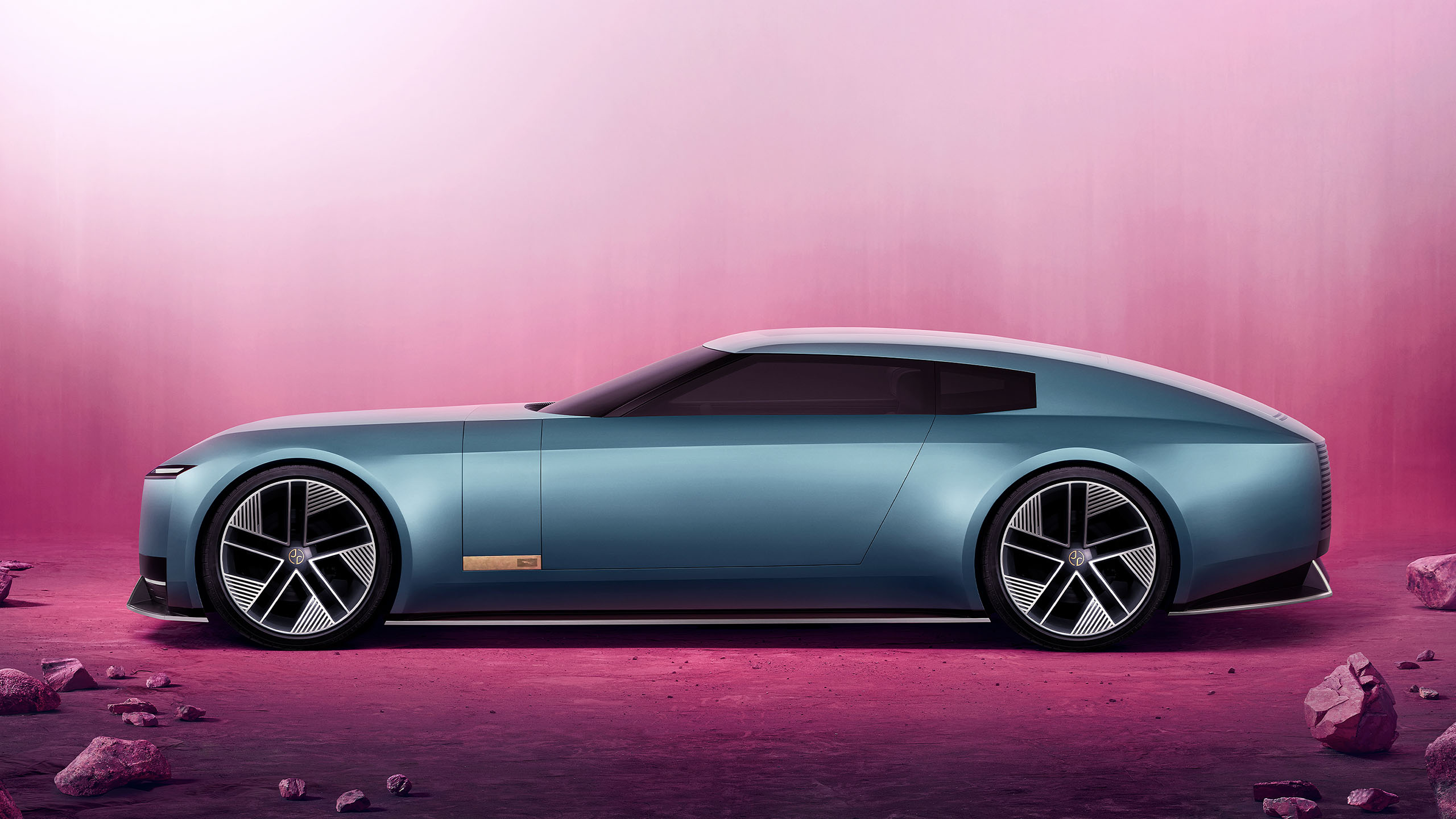 Jaguar Type 00 concept in blue side view