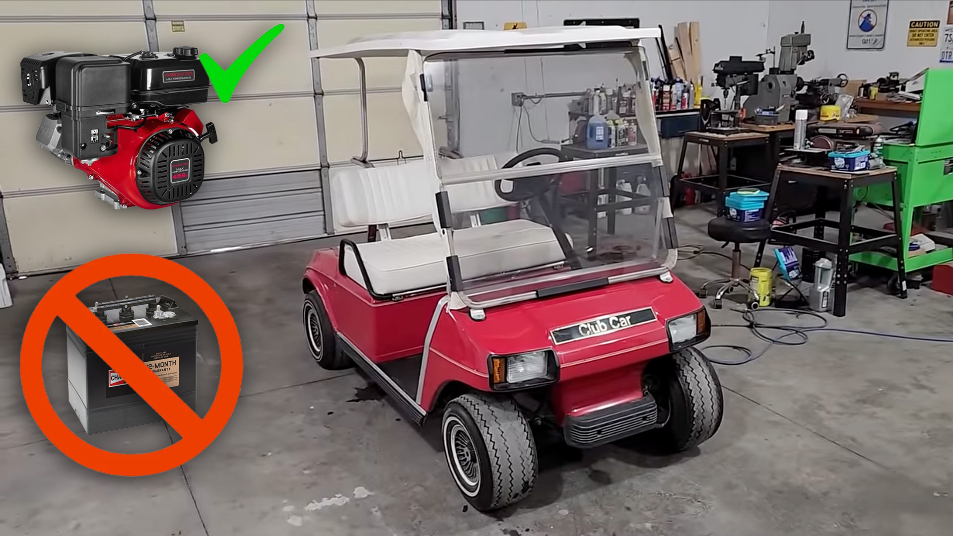 DIY Harbor Freight Hybrid Powertrain Saves Electric Golf Carts With Gas