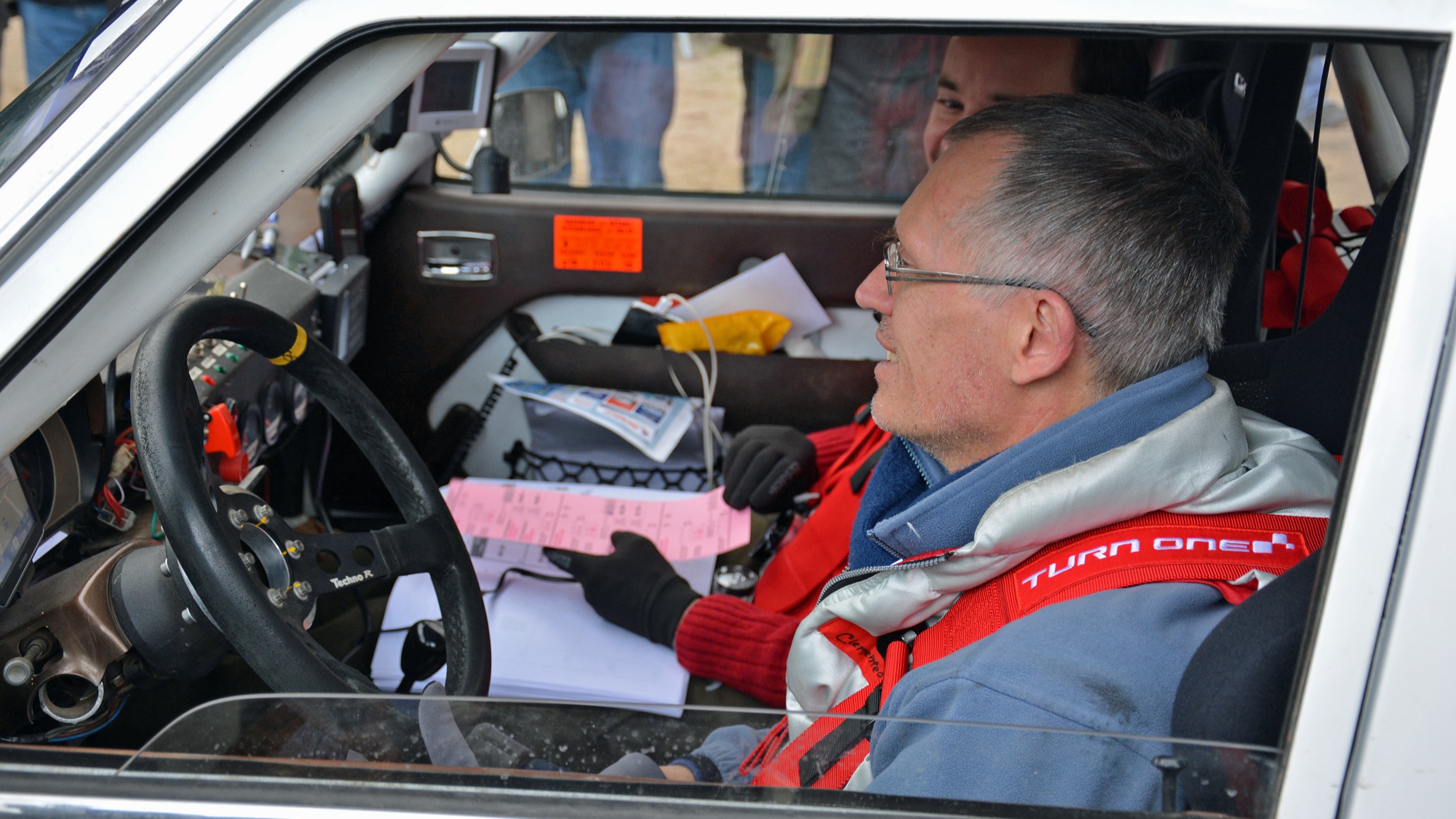 Carlos Tavares driving a Peugeot 504