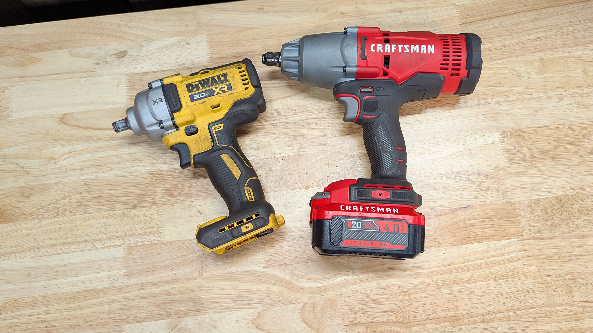 Craftsman V20 1/2-Inch Impact vs DeWalt 